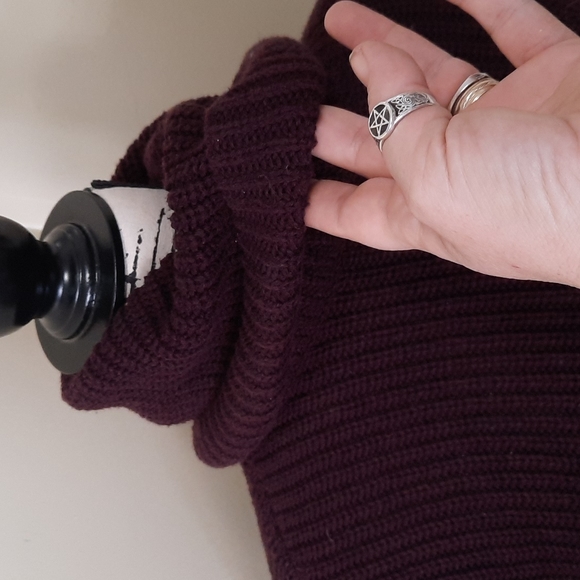 ABERCROMBIE & FITCH Purple Cowl Turtleneck Heavy Sweater Ladies Women's … - Picture 8 of 10